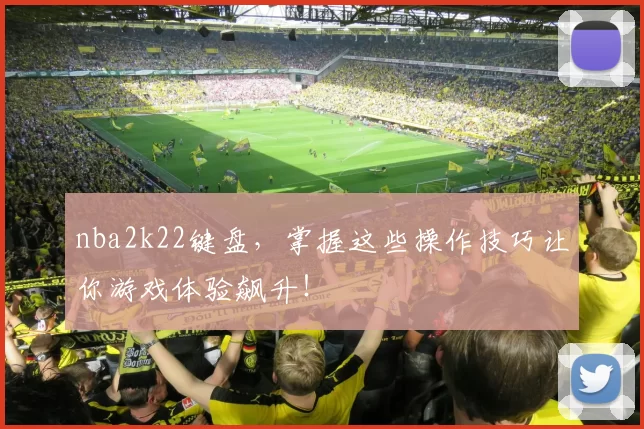 nba2k22键盘，掌握这些操作技巧让你游戏体验飙升！