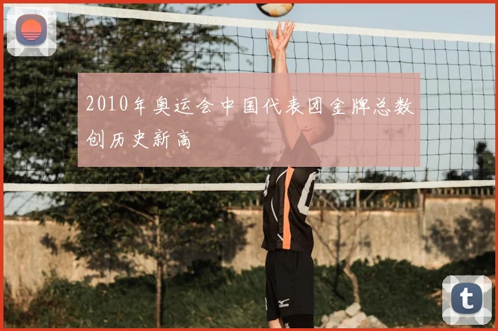 2010年奥运会中国代表团金牌总数创历史新高